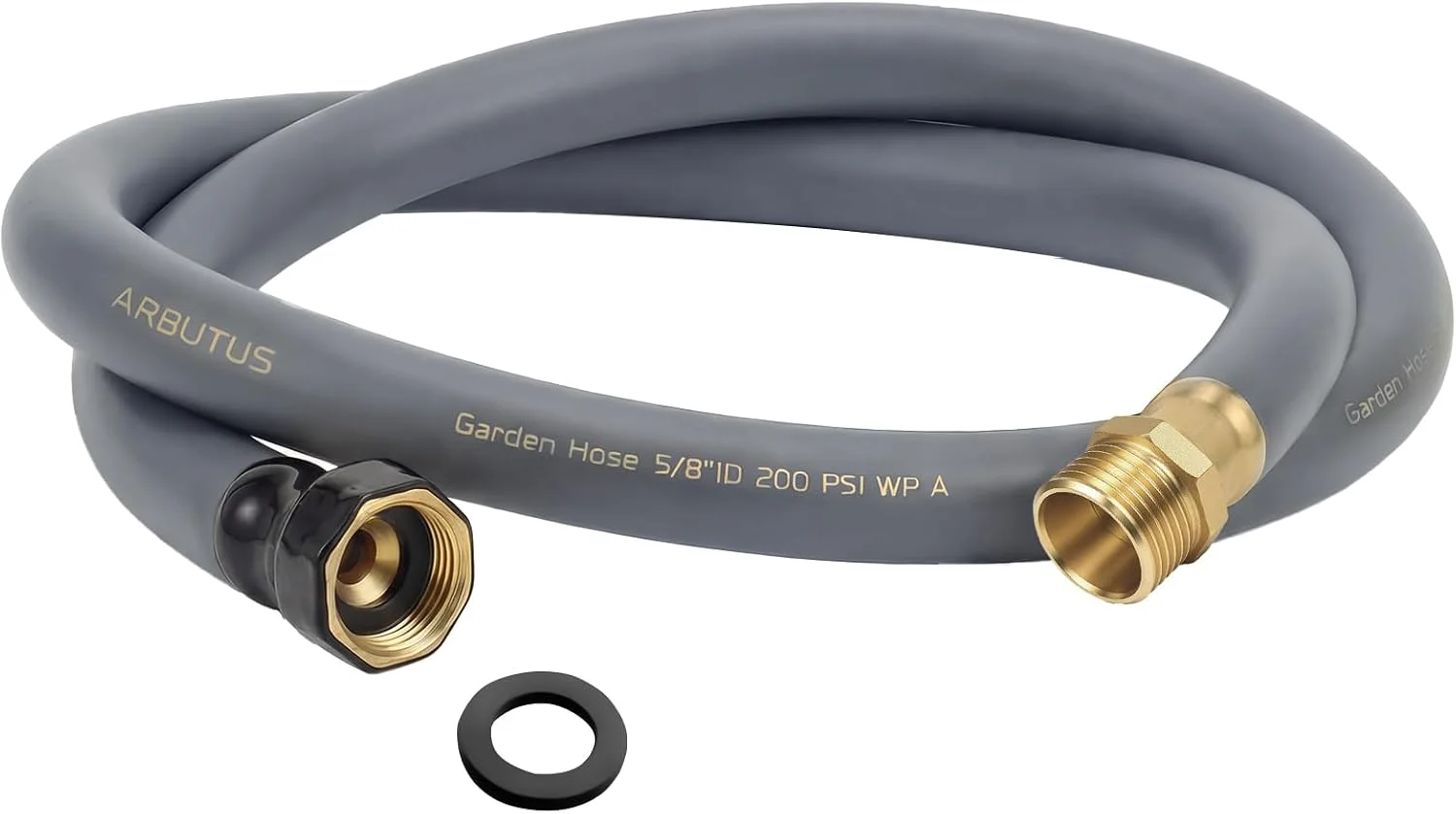 Hose 5/8 x 100ft, Brass Rubber Heavy Duty Water Hose 600 PSI Burst Pressure - Image 4