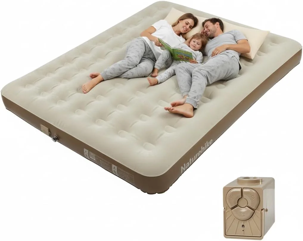 California King Size Air Mattress with Built-in USB Rechargeable Pump, 992 lbs Max Support Inflatable - Image 2