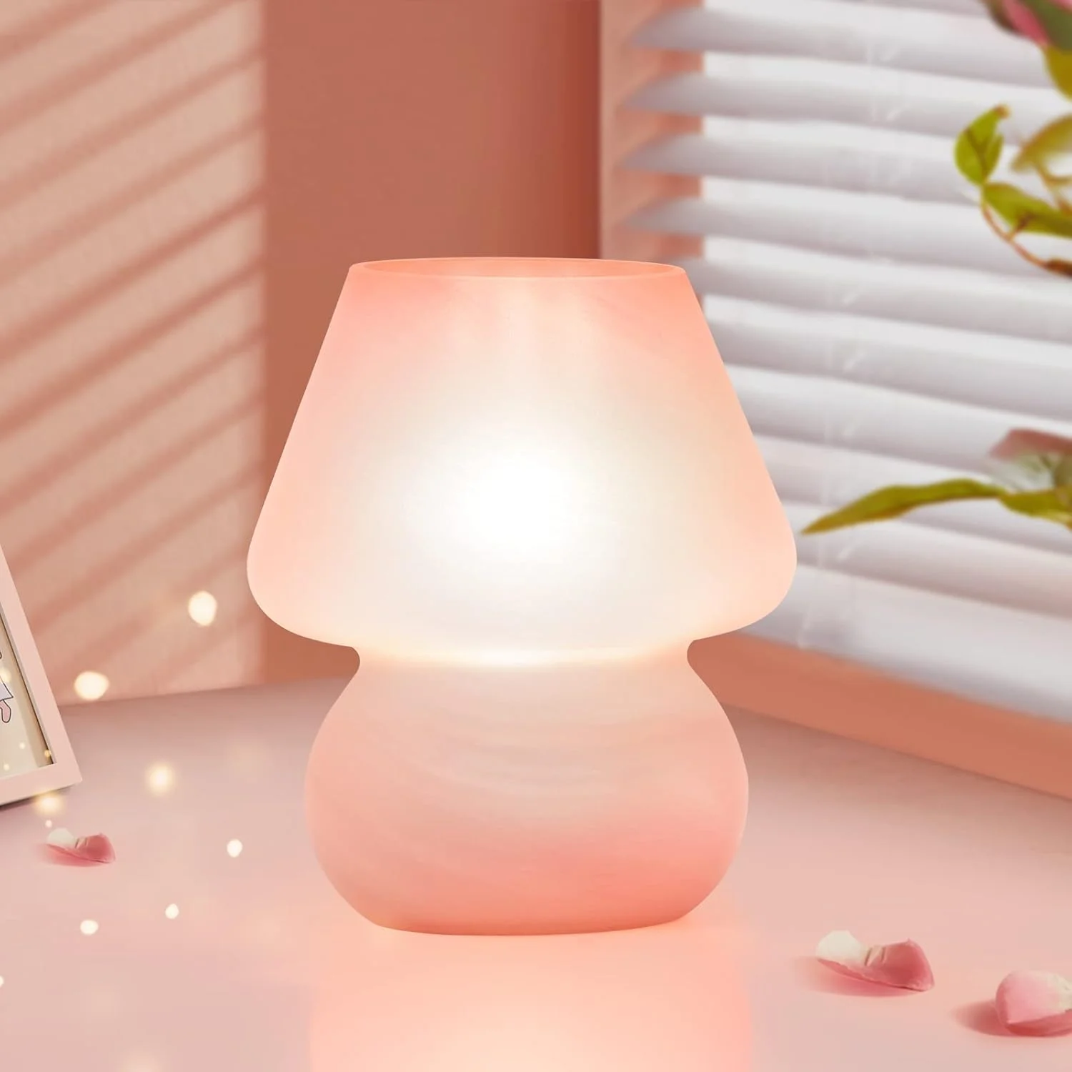 Mushroom Lamp Small Vintage Table Lamp for Bedroom Nightstand, Dimmable - Image 2
