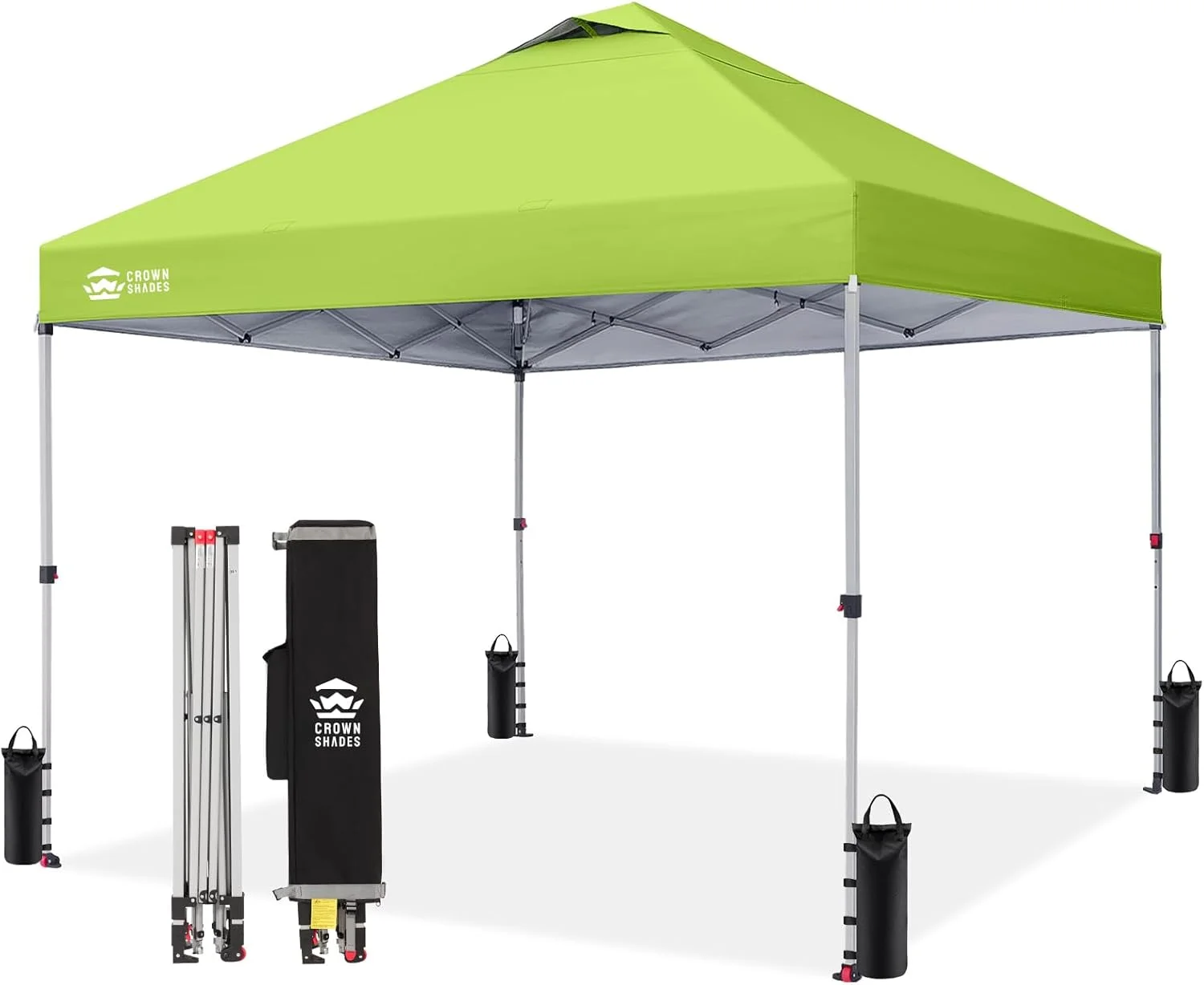 SHADES 10x10 Pop Up Canopy, Patented CenterLok One Push Tent Canopy, 8 Stakes, 4 Ropes (10x10 - Image 9