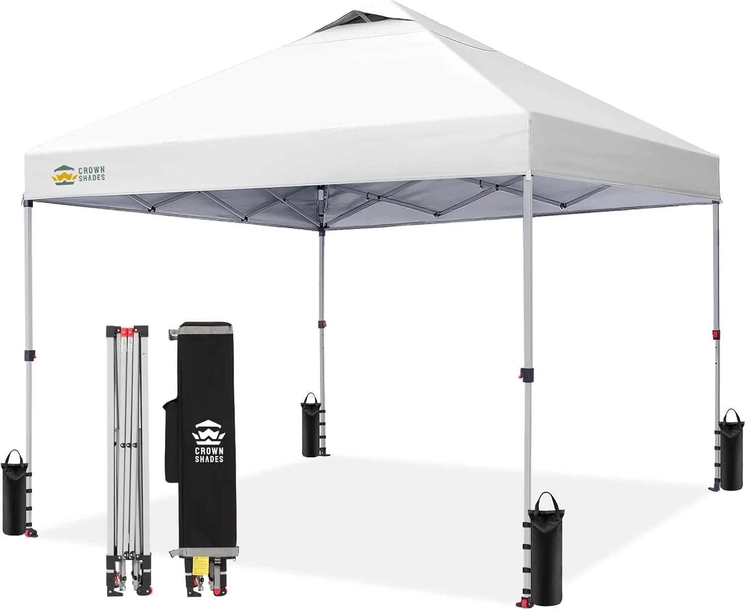 SHADES 10x10 Pop Up Canopy, Patented CenterLok One Push Tent Canopy, 8 Stakes, 4 Ropes (10x10 - Image 15