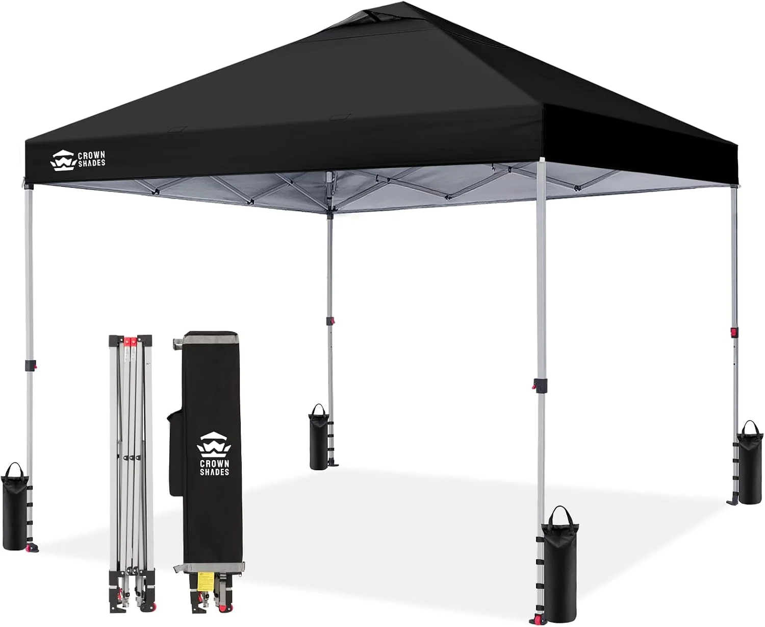 SHADES 10x10 Pop Up Canopy, Patented CenterLok One Push Tent Canopy, 8 Stakes, 4 Ropes (10x10 - Image 3