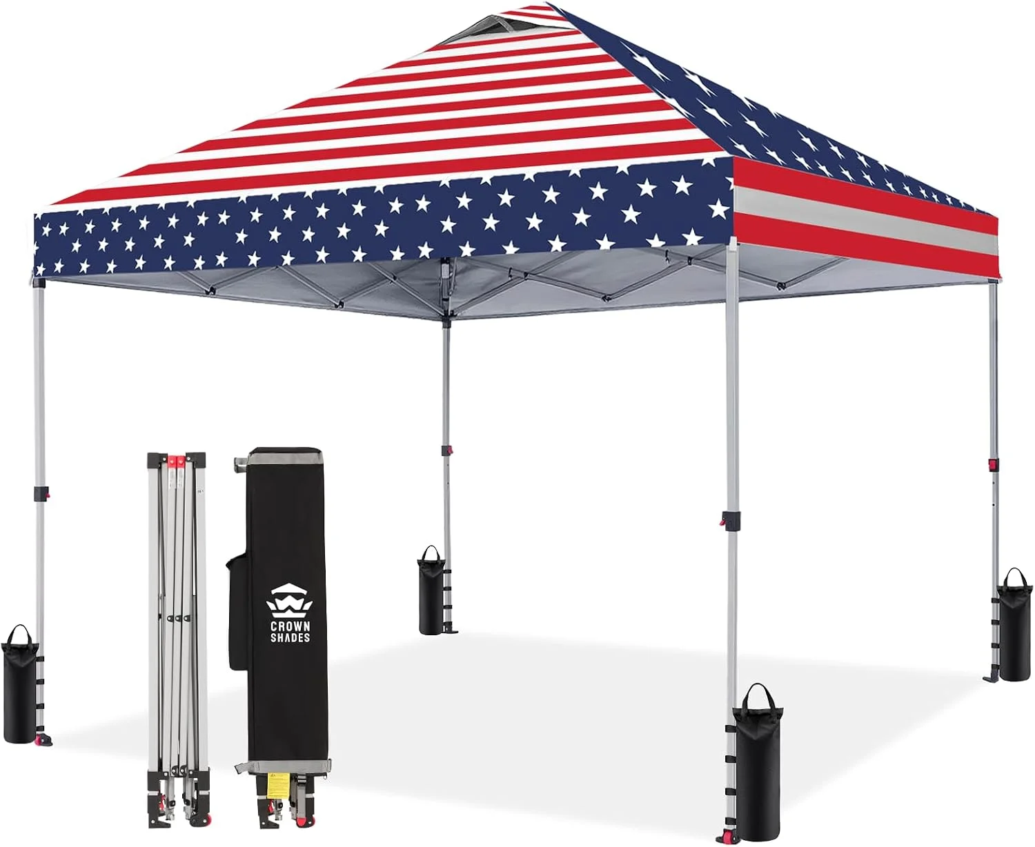 SHADES 10x10 Pop Up Canopy, Patented CenterLok One Push Tent Canopy, 8 Stakes, 4 Ropes (10x10 - Image 13