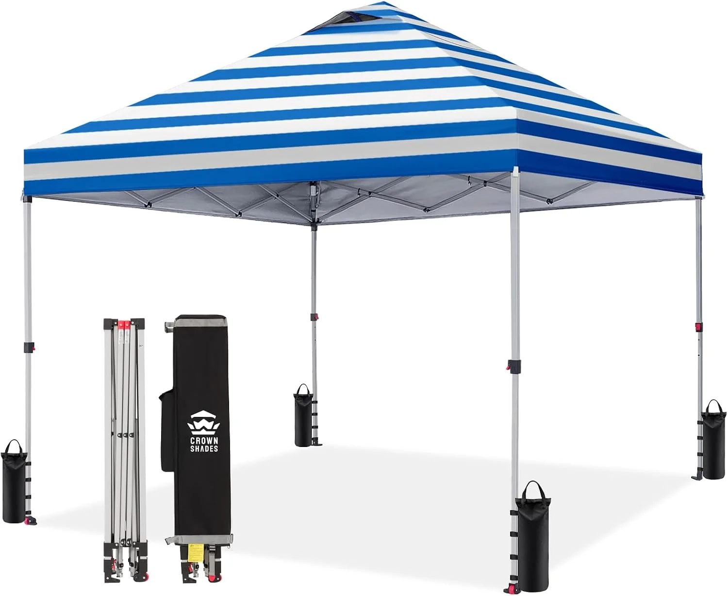 SHADES 10x10 Pop Up Canopy, Patented CenterLok One Push Tent Canopy, 8 Stakes, 4 Ropes (10x10 - Image 25