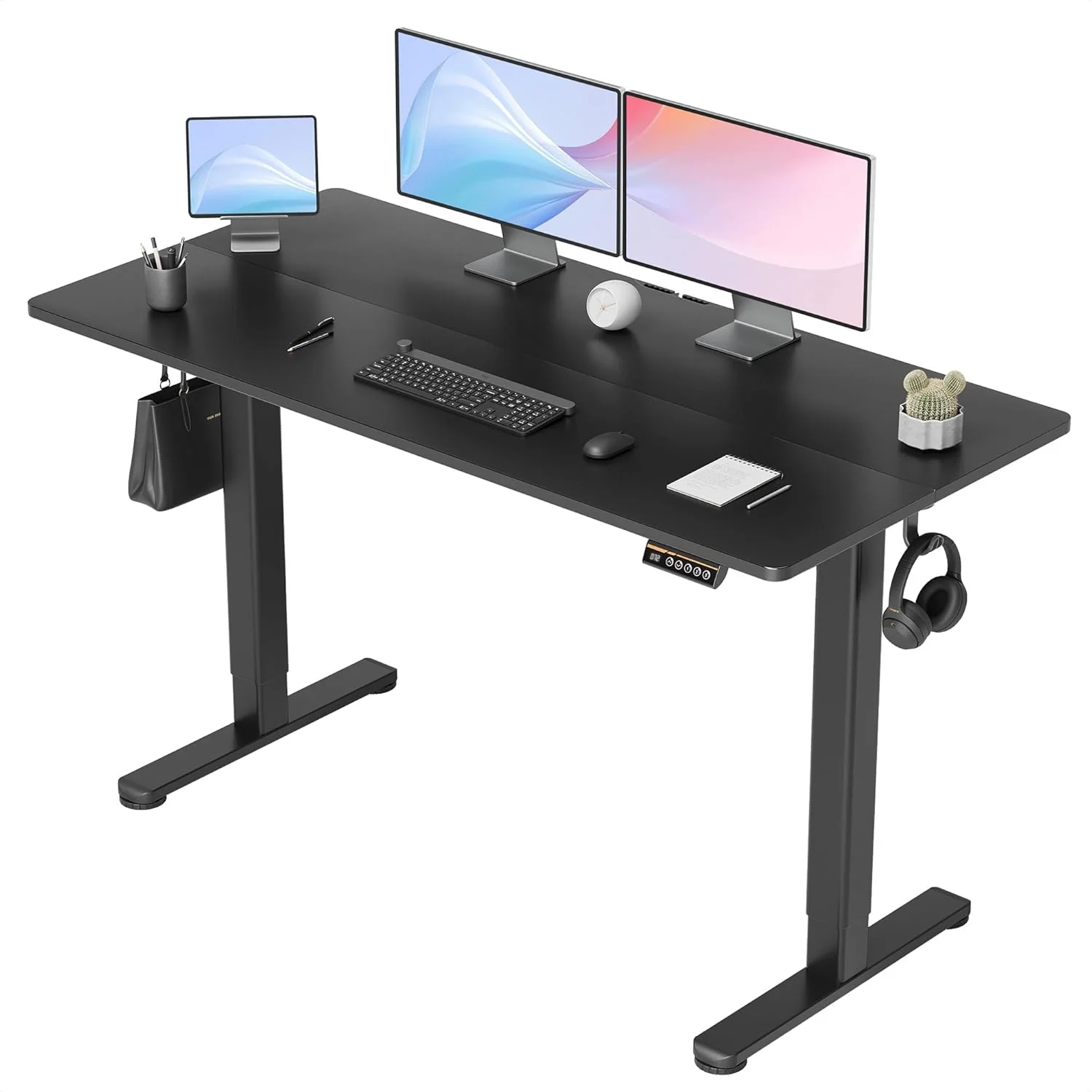 Electric Standing Desk, Adjustable Height Stand up Desk, 24x48 Inches Sit Stand Home Office Desk with Splice - Image 15