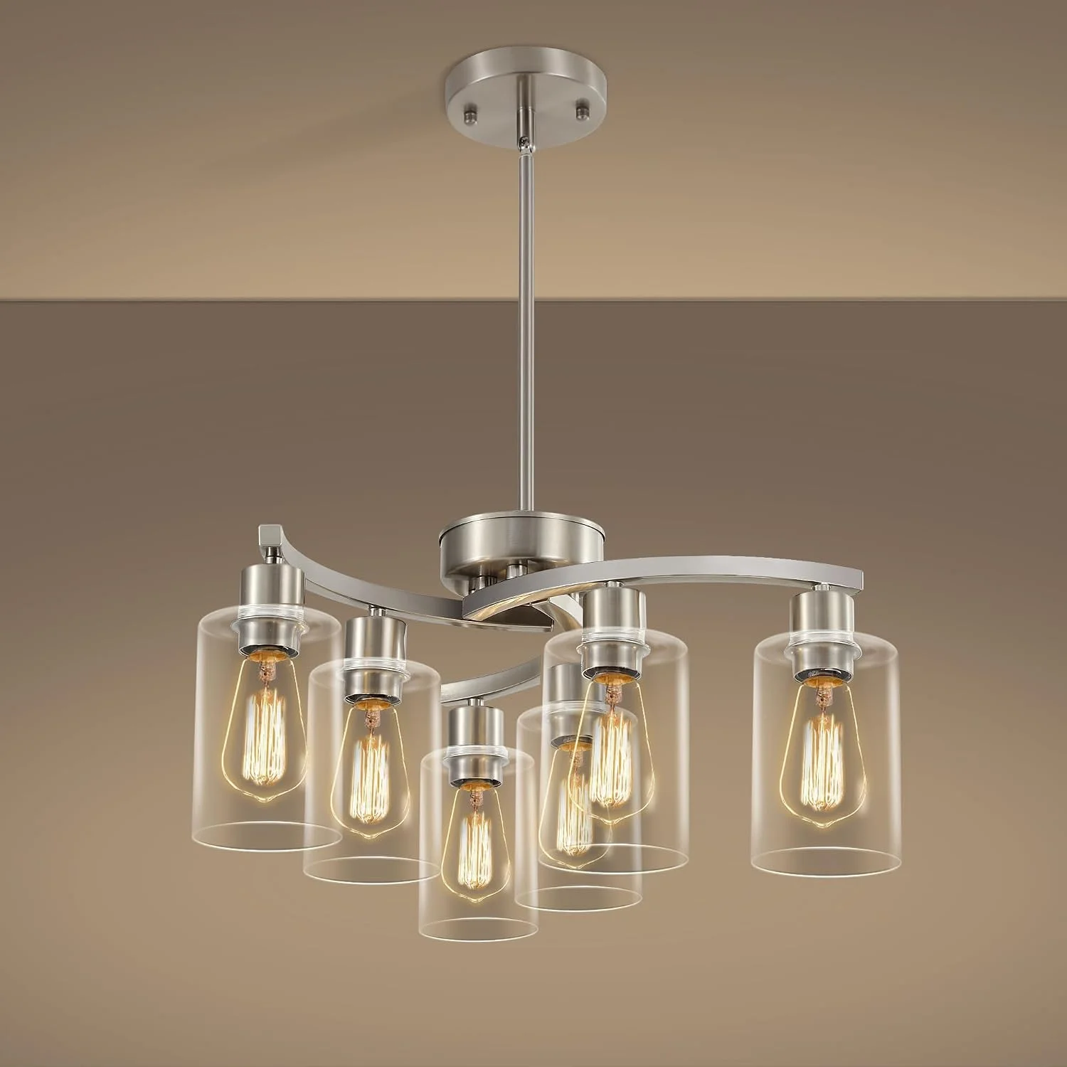 6 Light Modern Chandeliers for Dining Room