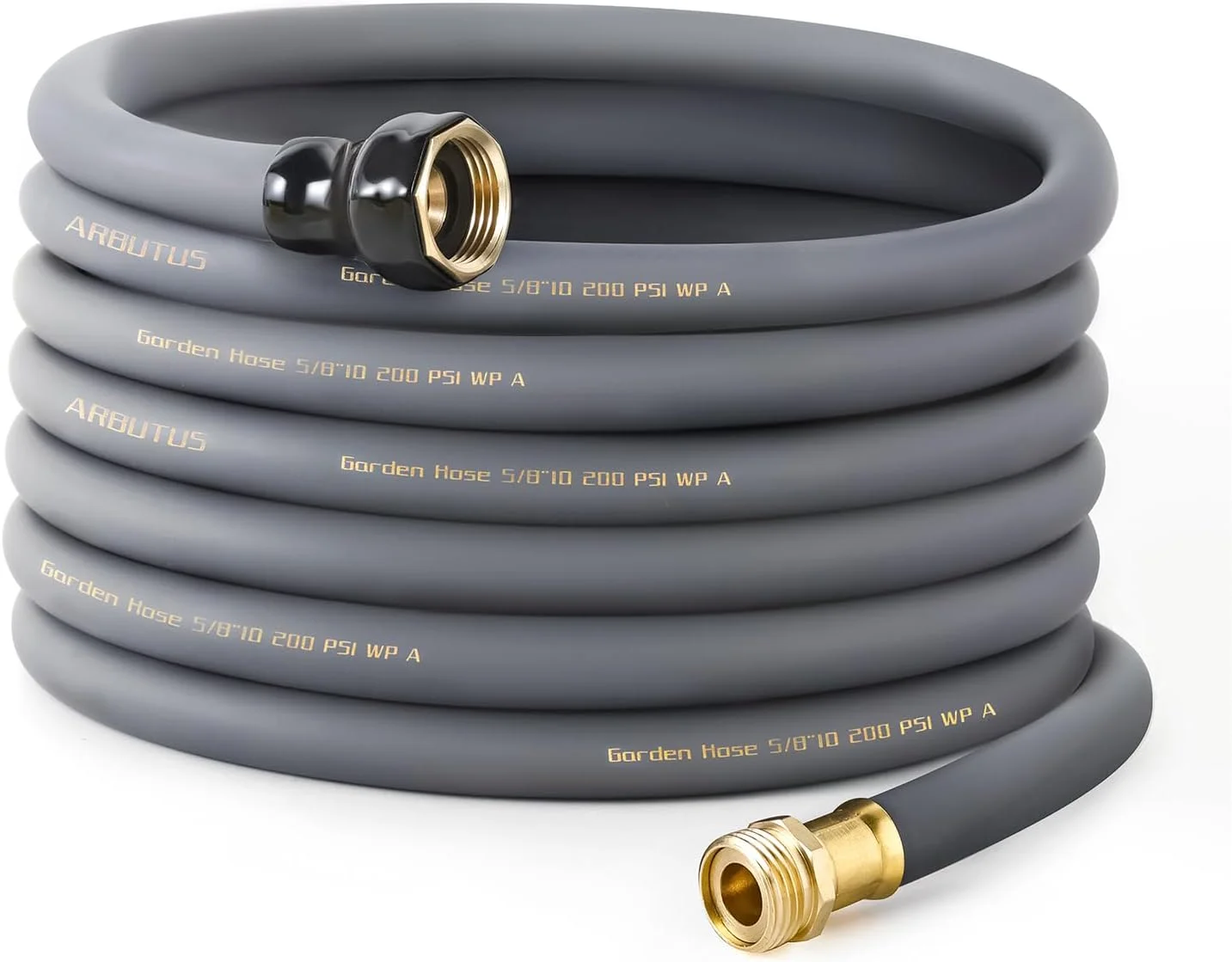 Hose 5/8 x 100ft, Brass Rubber Heavy Duty Water Hose 600 PSI Burst Pressure - Image 3