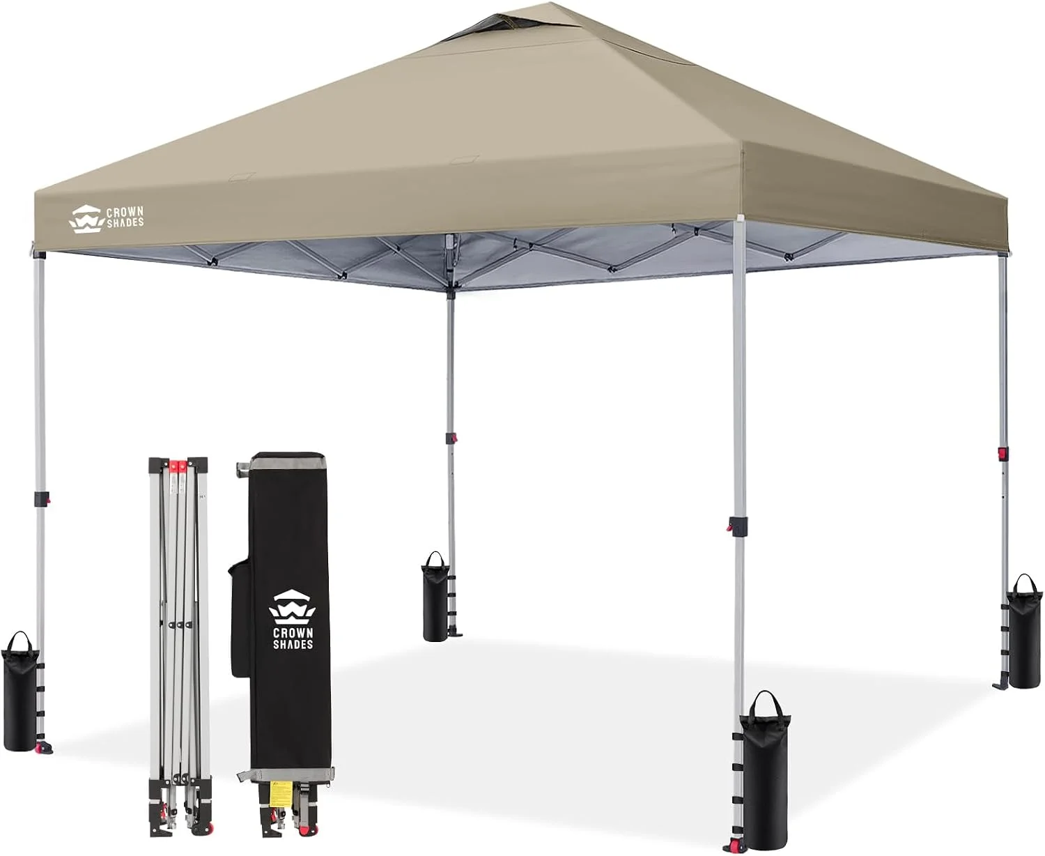 SHADES 10x10 Pop Up Canopy, Patented CenterLok One Push Tent Canopy, 8 Stakes, 4 Ropes (10x10 - Image 21