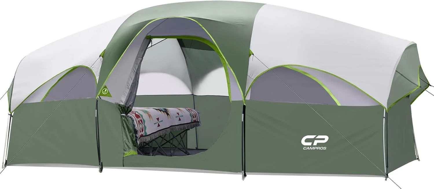 CP Tent 8 Person Camping Tents, Weather Resistant Family Tent, 5 Large Mesh Windows - Image 8