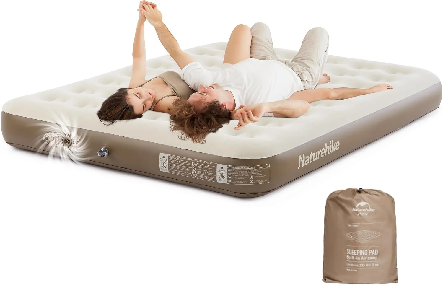 California King Size Air Mattress with Built-in USB Rechargeable Pump, 992 lbs Max Support Inflatable - Image 4