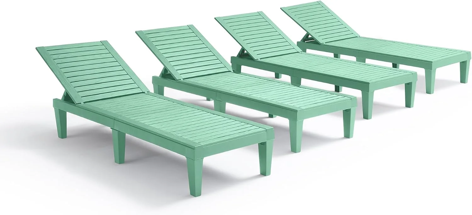 Lounge Chair Outdoor, Tanning Chair, Chaise Lounge Outdoor Set of 2, 5 Adjustable Positions - Image 19