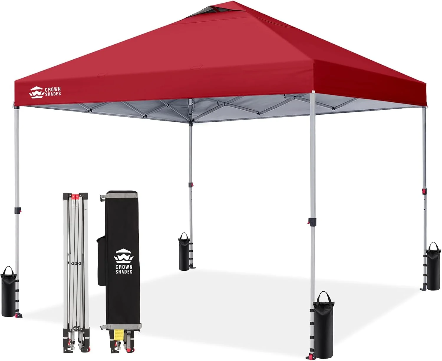 SHADES 10x10 Pop Up Canopy, Patented CenterLok One Push Tent Canopy, 8 Stakes, 4 Ropes (10x10 - Image 34