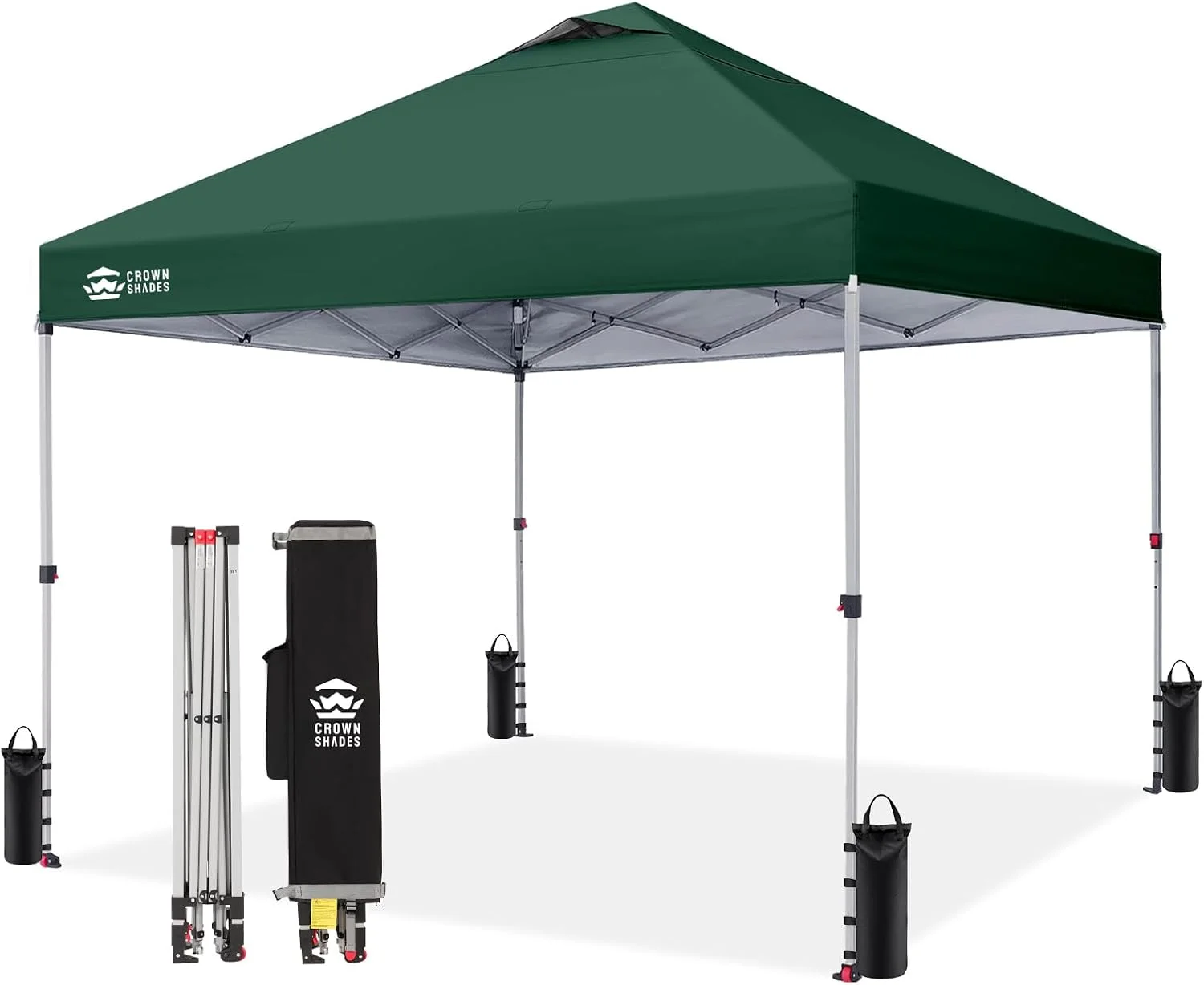 SHADES 10x10 Pop Up Canopy, Patented CenterLok One Push Tent Canopy, 8 Stakes, 4 Ropes (10x10 - Image 22