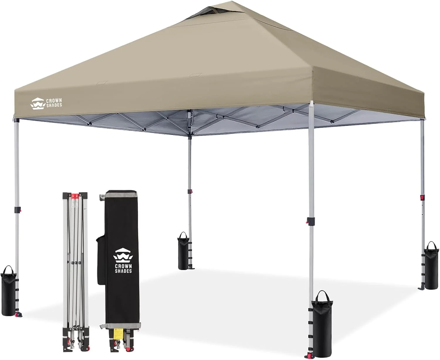 SHADES 10x10 Pop Up Canopy, Patented CenterLok One Push Tent Canopy, 8 Stakes, 4 Ropes (10x10 - Image 18