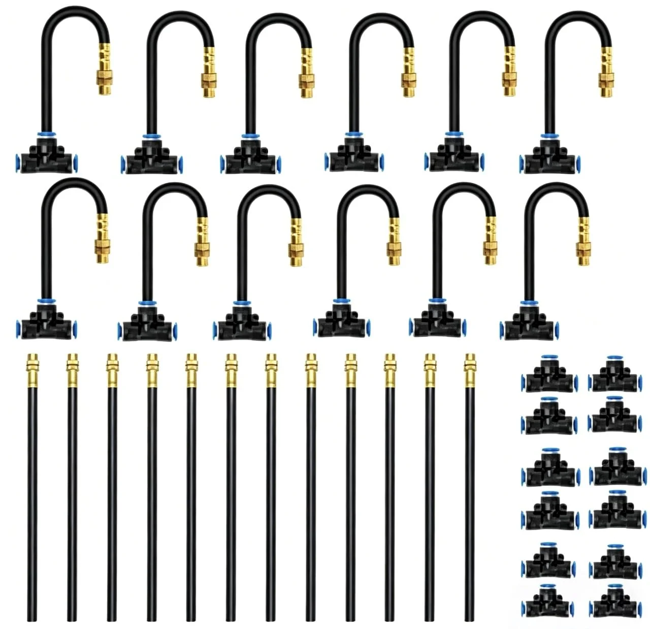 Drip Irrigation System, 200FT 1/4 Garden Watering System with 32pcs 360?? Bendable Copper Nozzles, Leak-Free - For Home Projects - Image 3