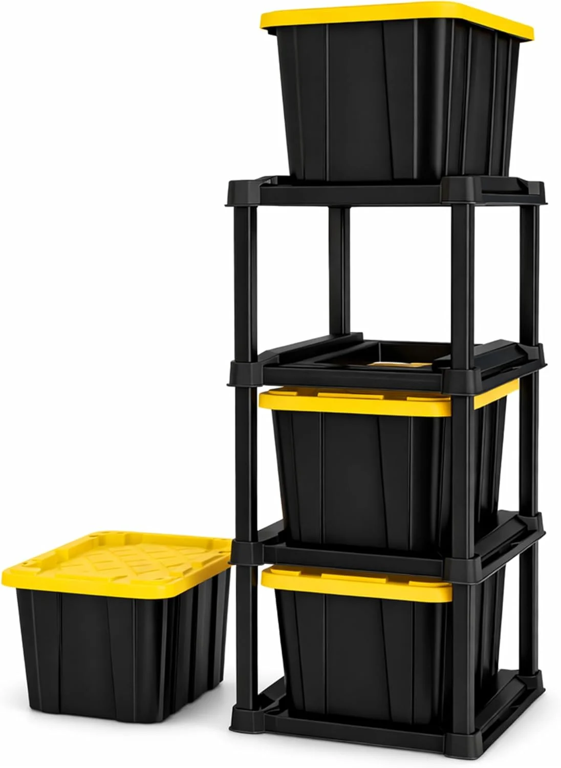 4-Pack 27 Gallon Industrial Storage Tote, Heavy-Duty Plastic Bins - Image 12