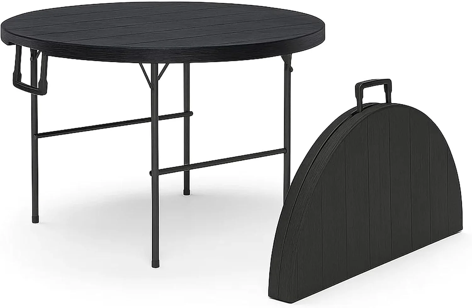 Modern Space 8 Feet Foldable Table with Built in Handle & Steel Legs, Heavy Duty Portable - Image 13