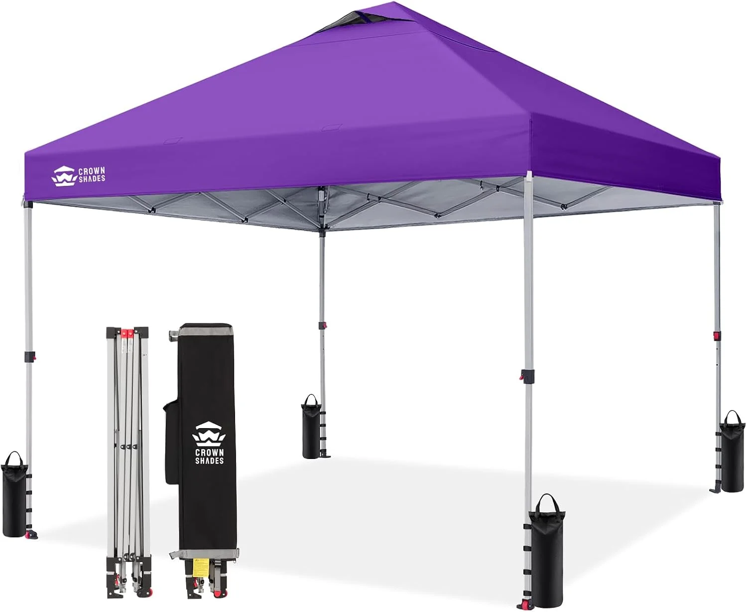 SHADES 10x10 Pop Up Canopy, Patented CenterLok One Push Tent Canopy, 8 Stakes, 4 Ropes (10x10 - Image 27