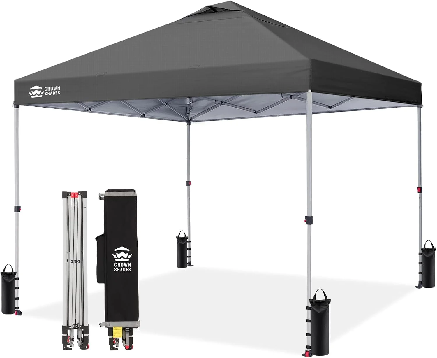 SHADES 10x10 Pop Up Canopy, Patented CenterLok One Push Tent Canopy, 8 Stakes, 4 Ropes (10x10 - Image 8
