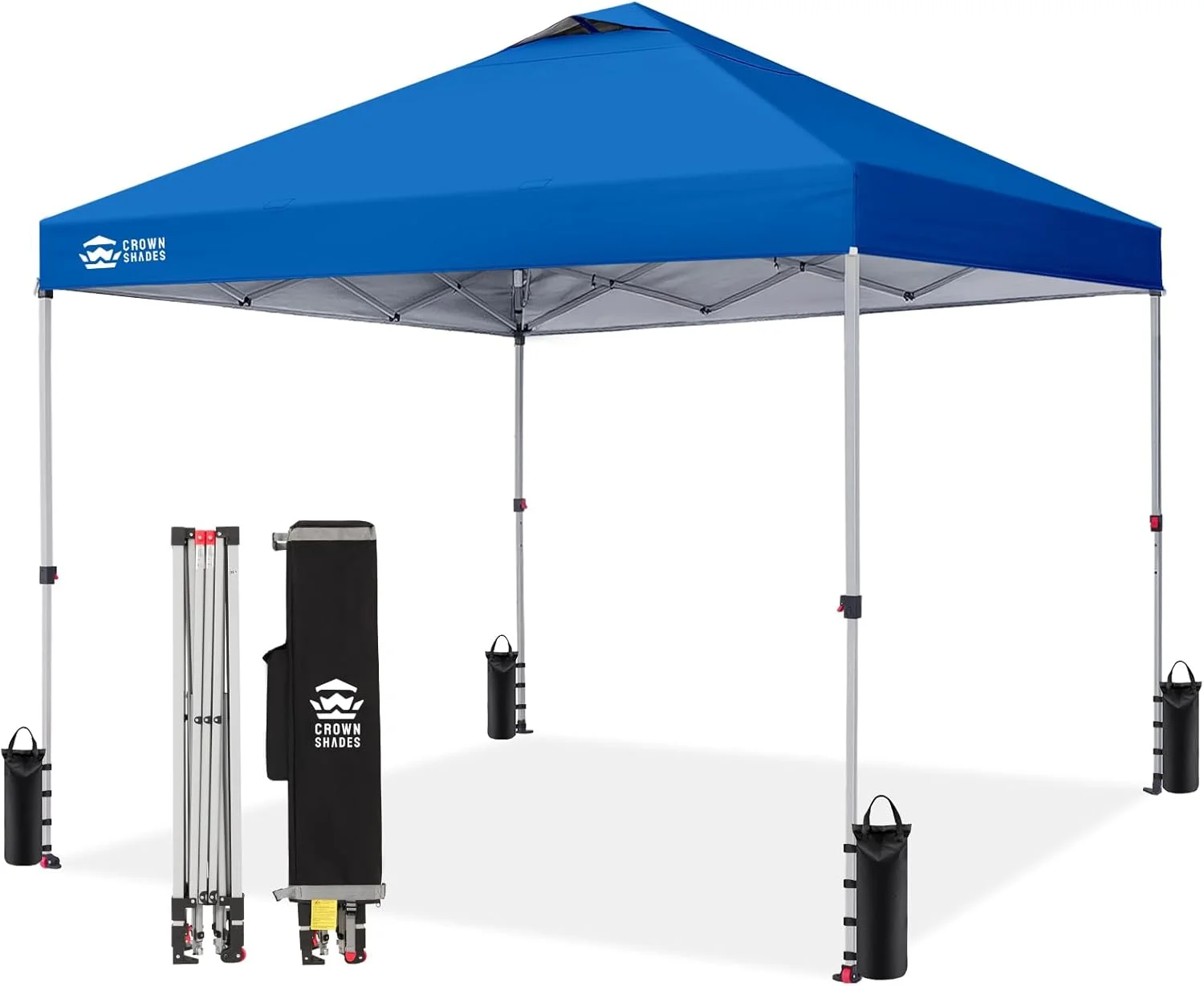 SHADES 10x10 Pop Up Canopy, Patented CenterLok One Push Tent Canopy, 8 Stakes, 4 Ropes (10x10 - Image 2