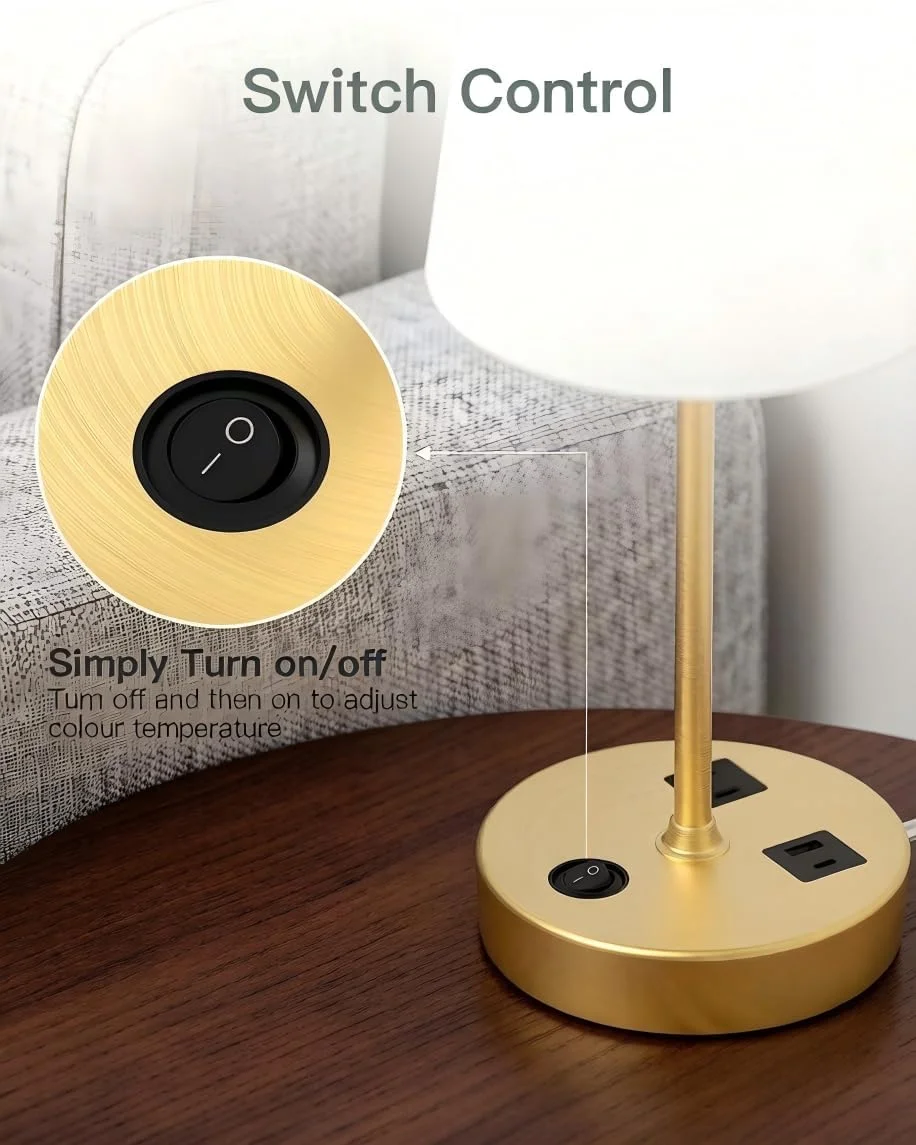 Bedroom Table Lamp, Dimmable - Image 4