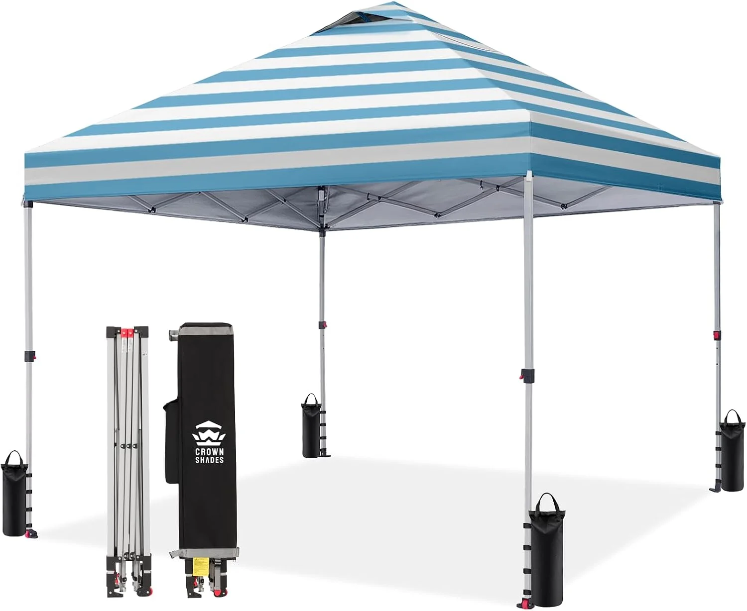 SHADES 10x10 Pop Up Canopy, Patented CenterLok One Push Tent Canopy, 8 Stakes, 4 Ropes (10x10 - Image 30