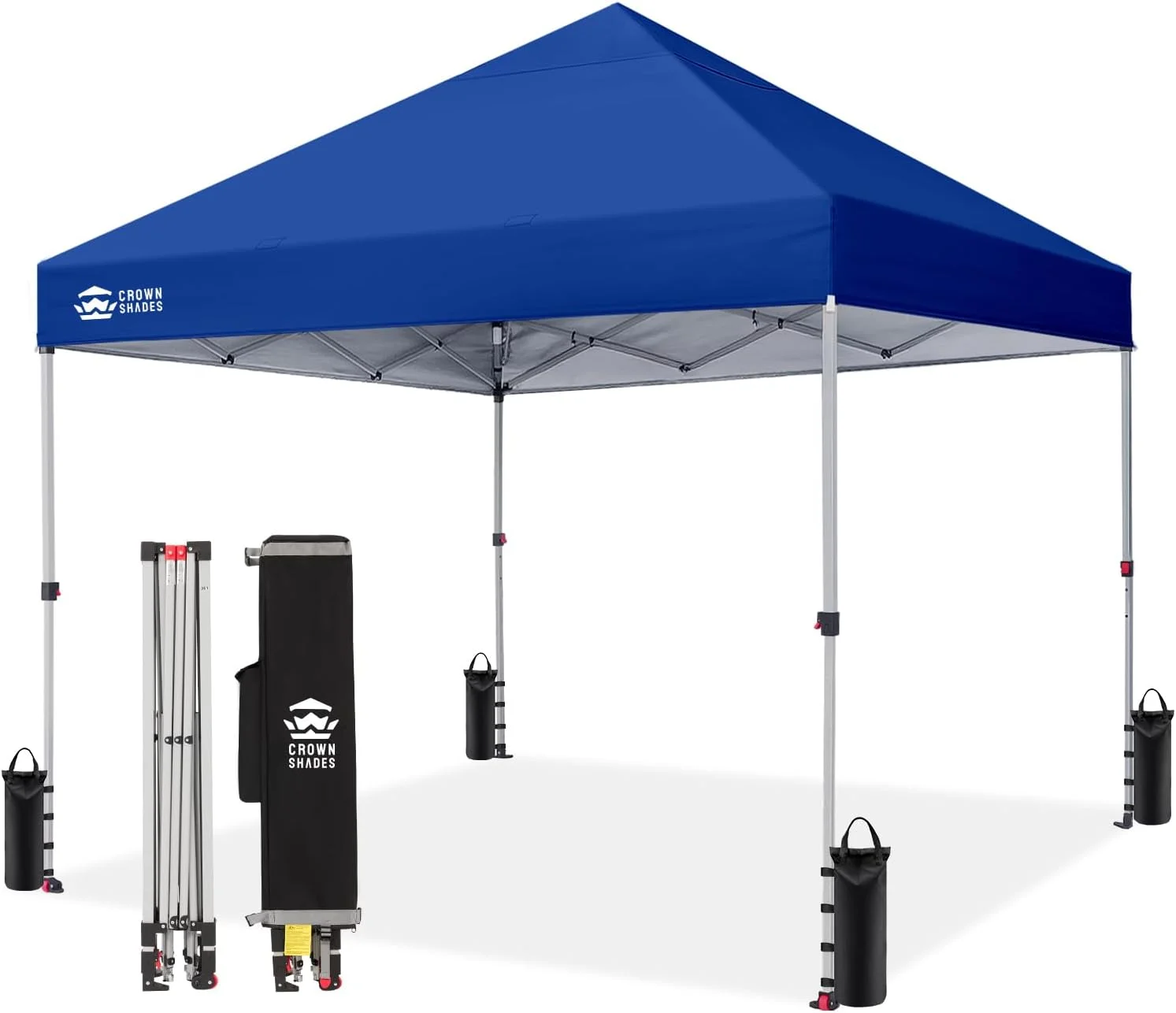SHADES 10x10 Pop Up Canopy, Patented CenterLok One Push Tent Canopy, 8 Stakes, 4 Ropes (10x10 - Image 5