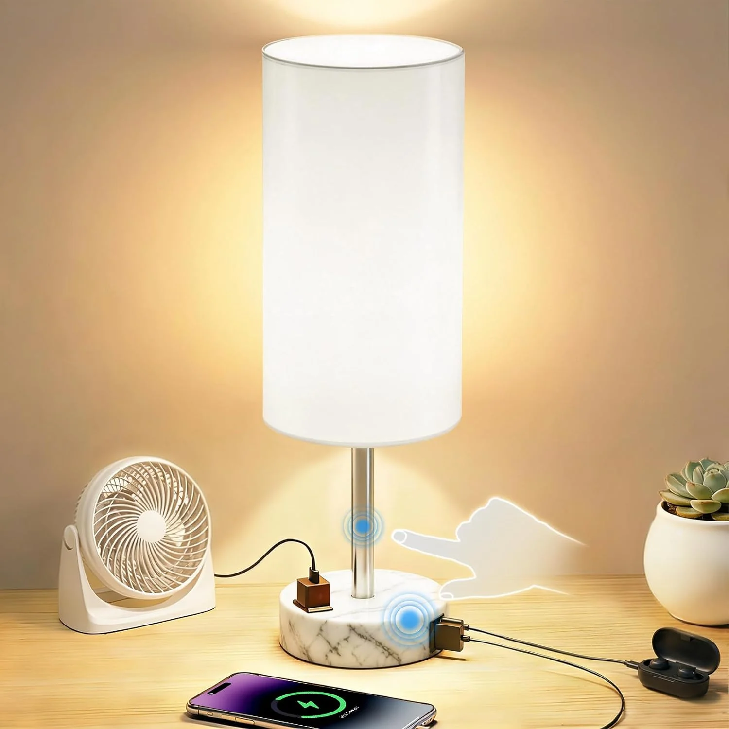 2-Pack Table Lamps, Dimmable - Image 4