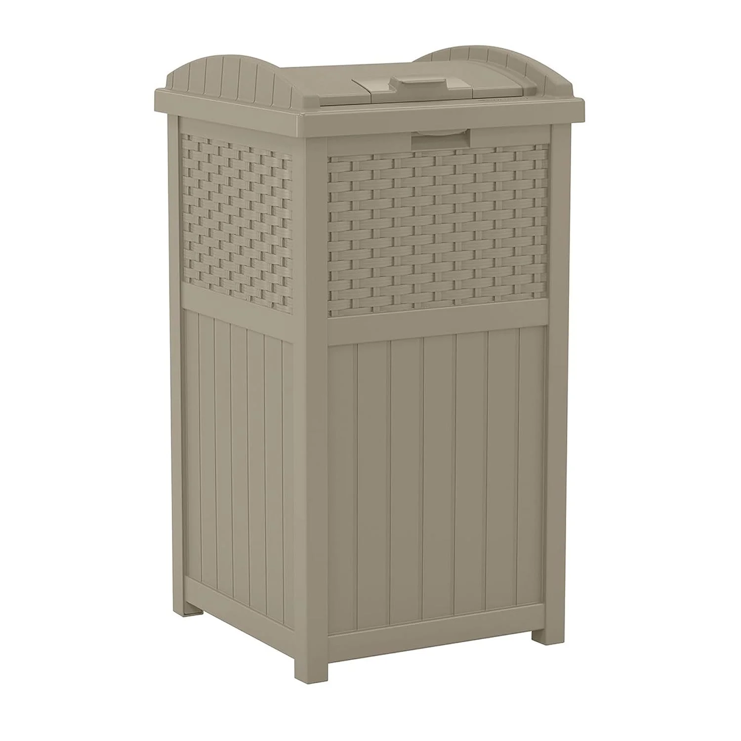 33 Gallon Commercial Outdoor Trashcan Hideaway with Lid for 30 to 33 Gallon Trash Bags for Garage, Backyard - Image 3