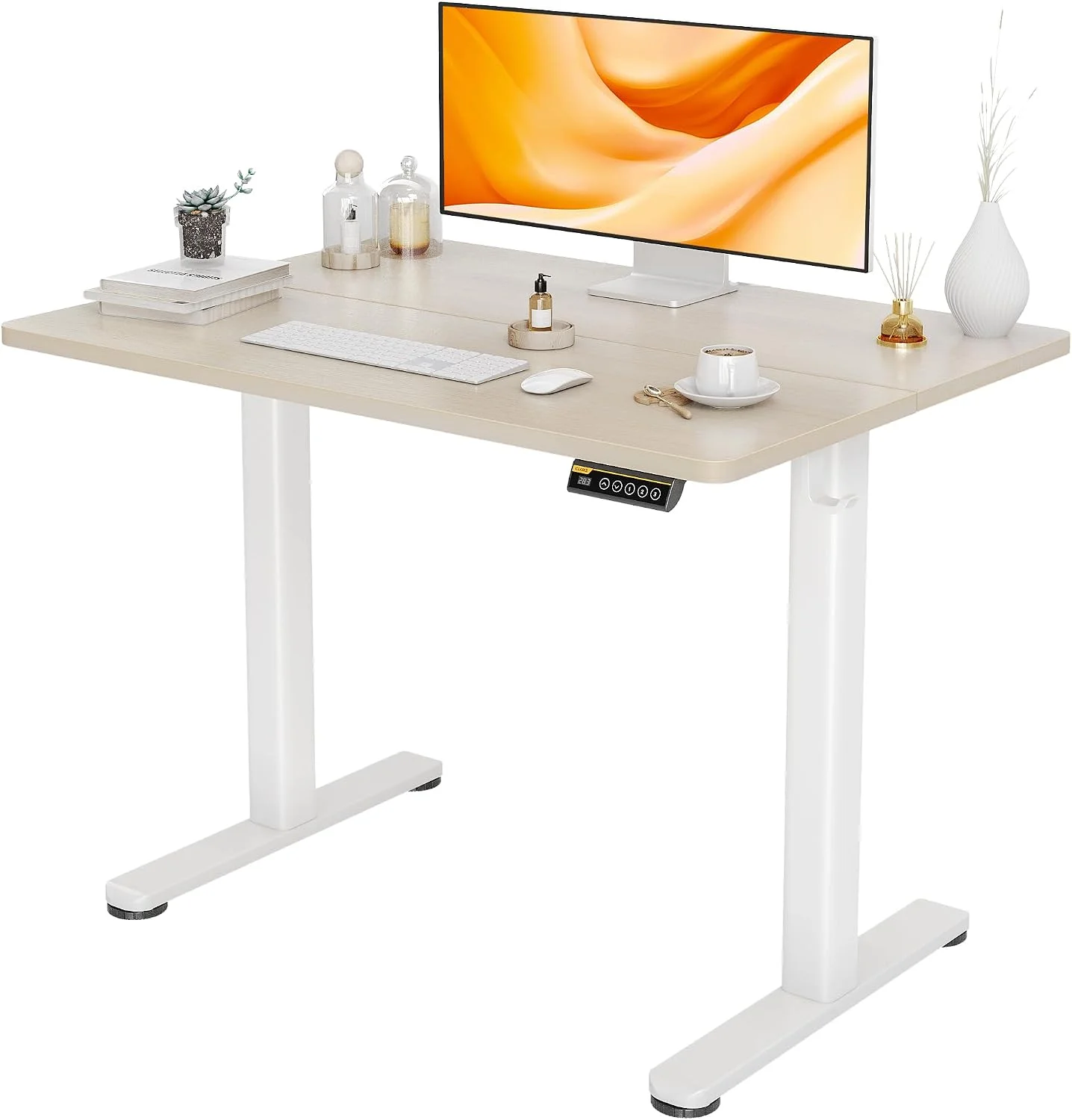 Electric Standing Desk, Adjustable Height Stand up Desk, 24x48 Inches Sit Stand Home Office Desk with Splice - Image 23