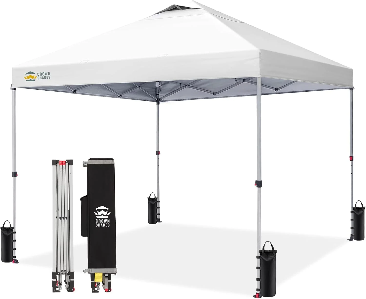 SHADES 10x10 Pop Up Canopy, Patented CenterLok One Push Tent Canopy, 8 Stakes, 4 Ropes (10x10 - Image 26