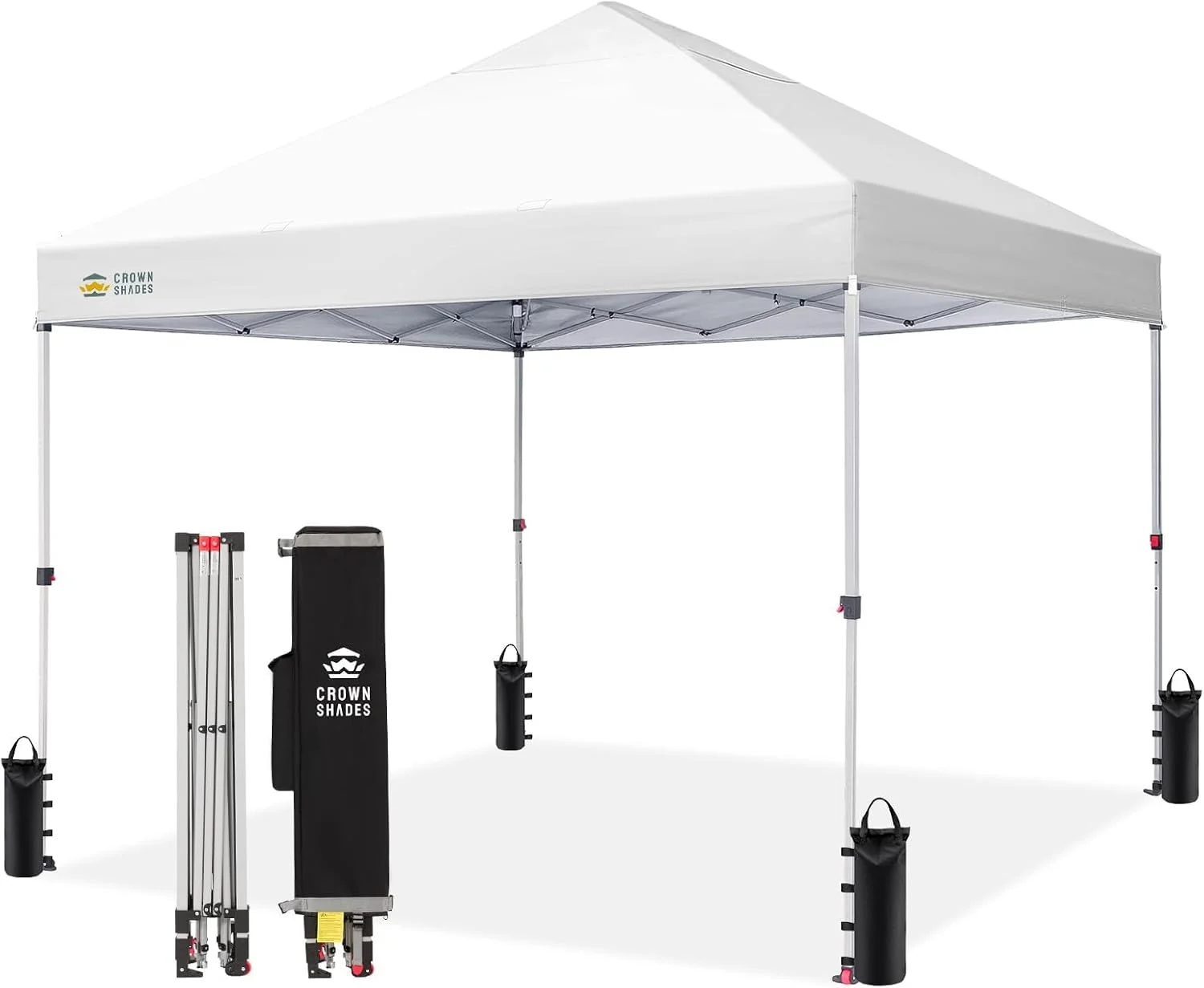 SHADES 10x10 Pop Up Canopy, Patented CenterLok One Push Tent Canopy, 8 Stakes, 4 Ropes (10x10 - Image 10