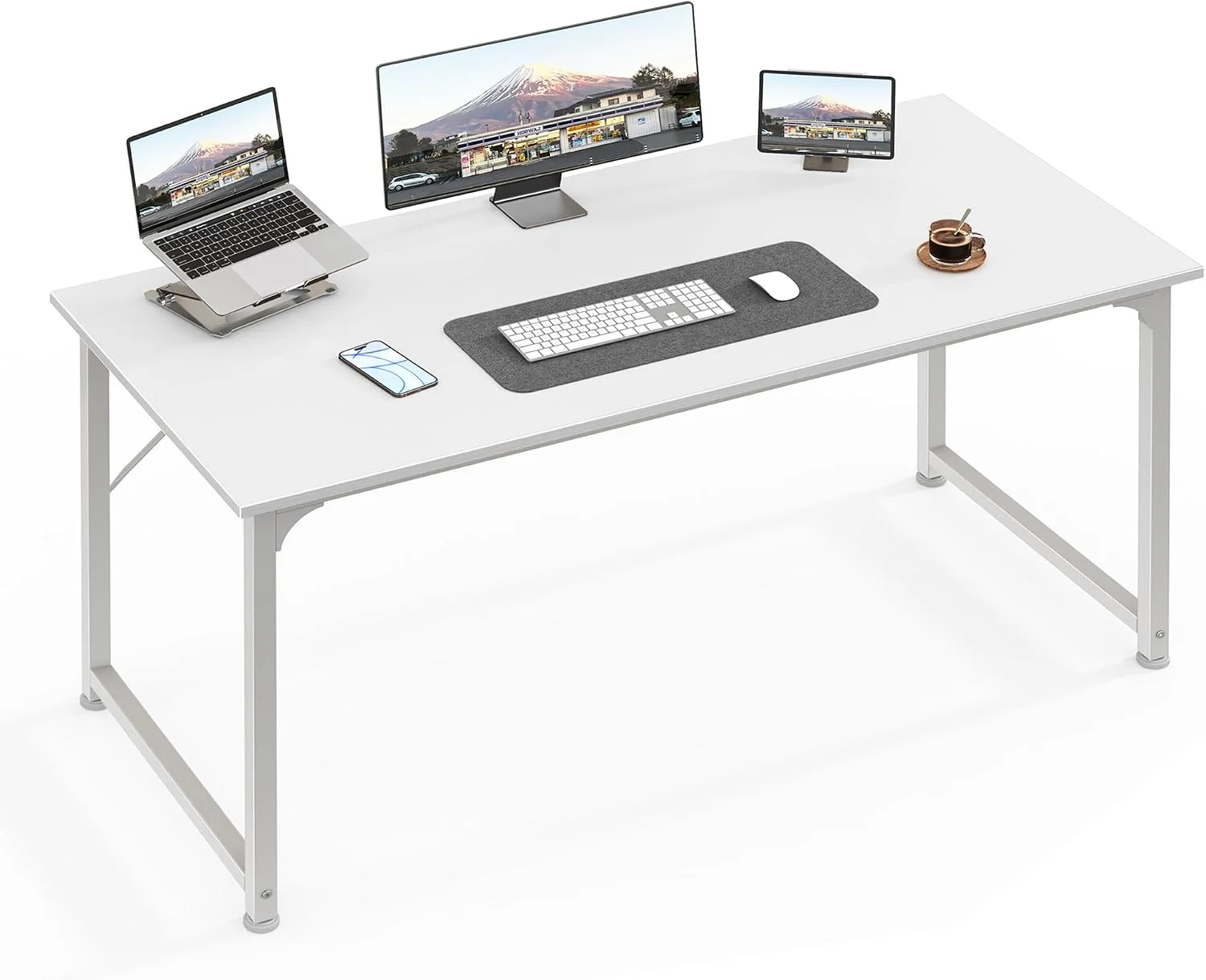 Computer Desk, 55 Inch Home Office Desk - Image 3