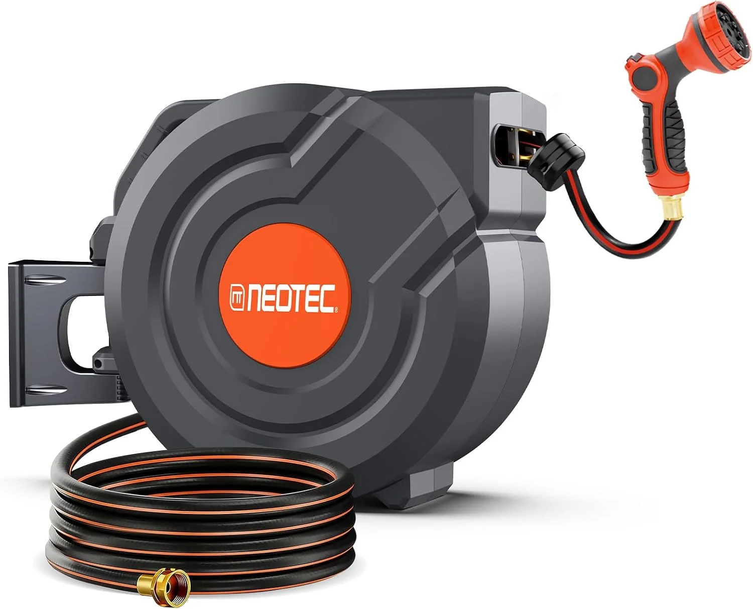 Retractable Garden Hose Reel 1/2 Inch, Wall Mounted Heavy Duty Water Hose with Auto-Lock - Image 3