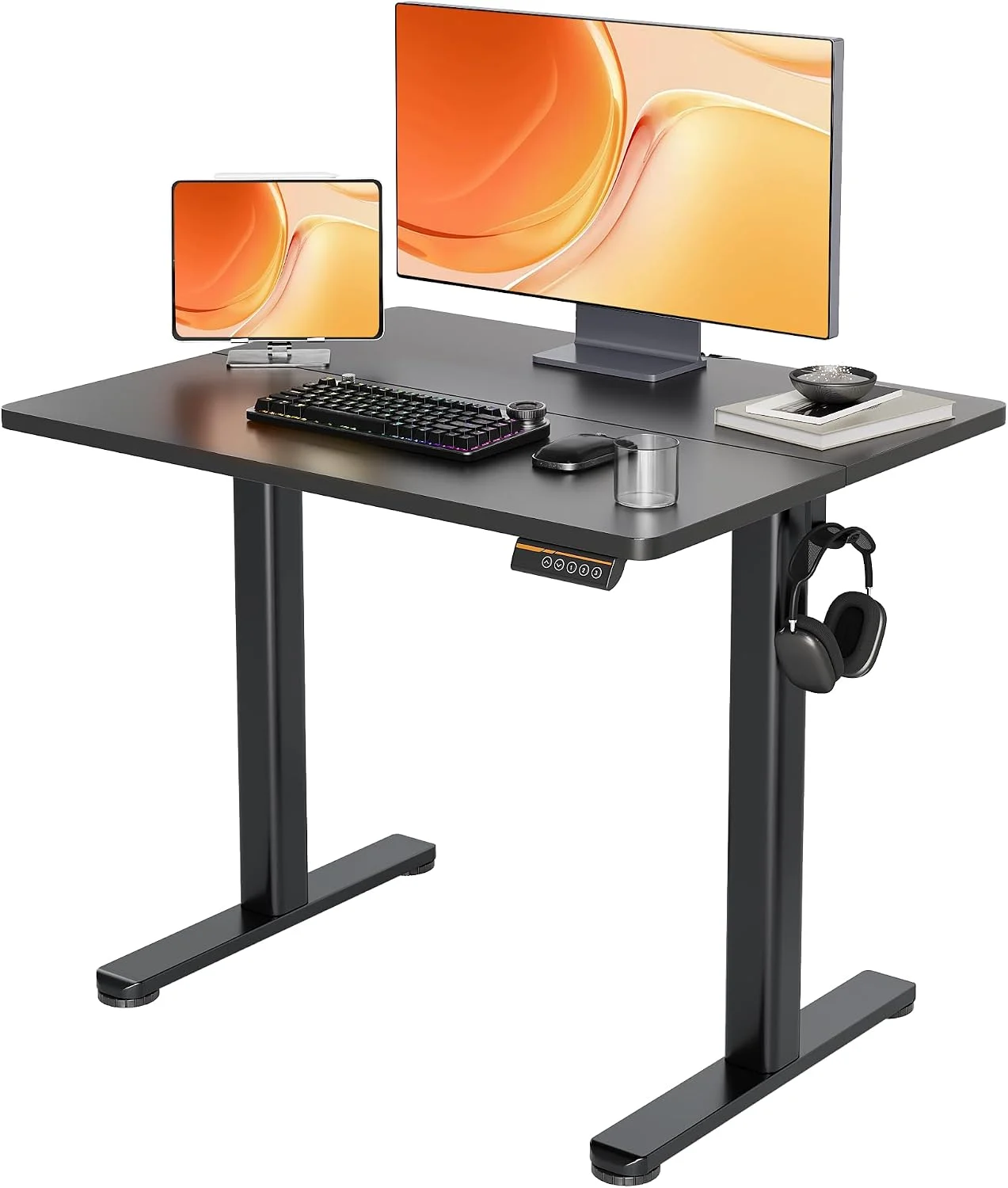 Electric Standing Desk, Adjustable Height Stand up Desk, 24x48 Inches Sit Stand Home Office Desk with Splice - Image 17