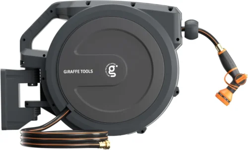 Tools Retractable Garden Hose Reel 1/2 Inch x 130 ft, Super Heavy Duty, Wall Mounted and 180 Deg Swivel Bracket