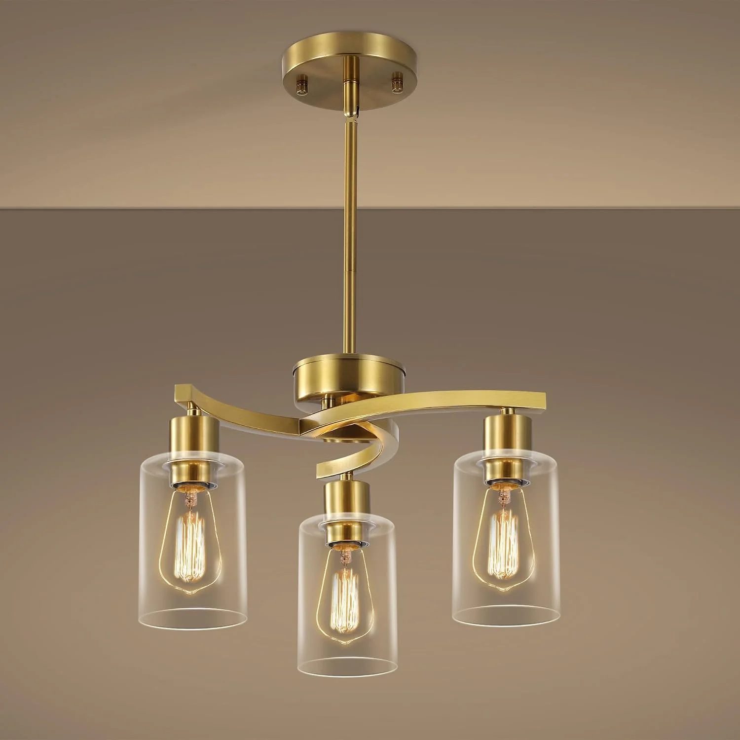 6-Light Modern Farmhouse Black Chandelier, Adjustable Height Hanging Industrial Pendant Lights Kitchen Island - Image 10