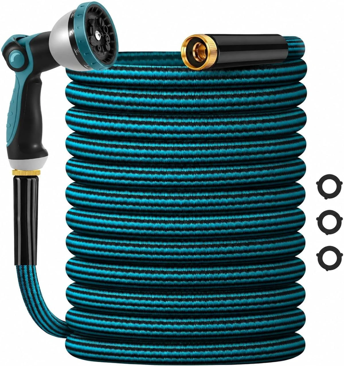 Hose 50FT, Non-Expanding Water Hose Ultra Lightweight With Nozzle - For Garden Watering - Image 4