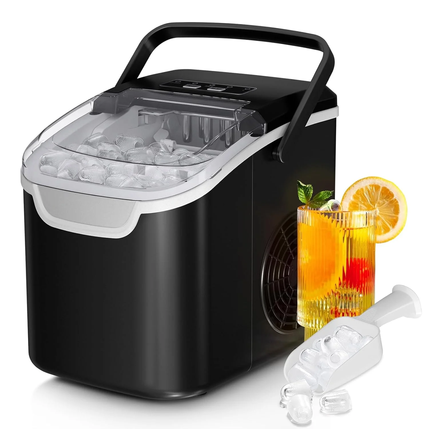 Ice Maker Machine, 8 Ice Cubes in 6 mins, 26lb/Day Ice with 2 Sizes- Portable Mini - Image 2