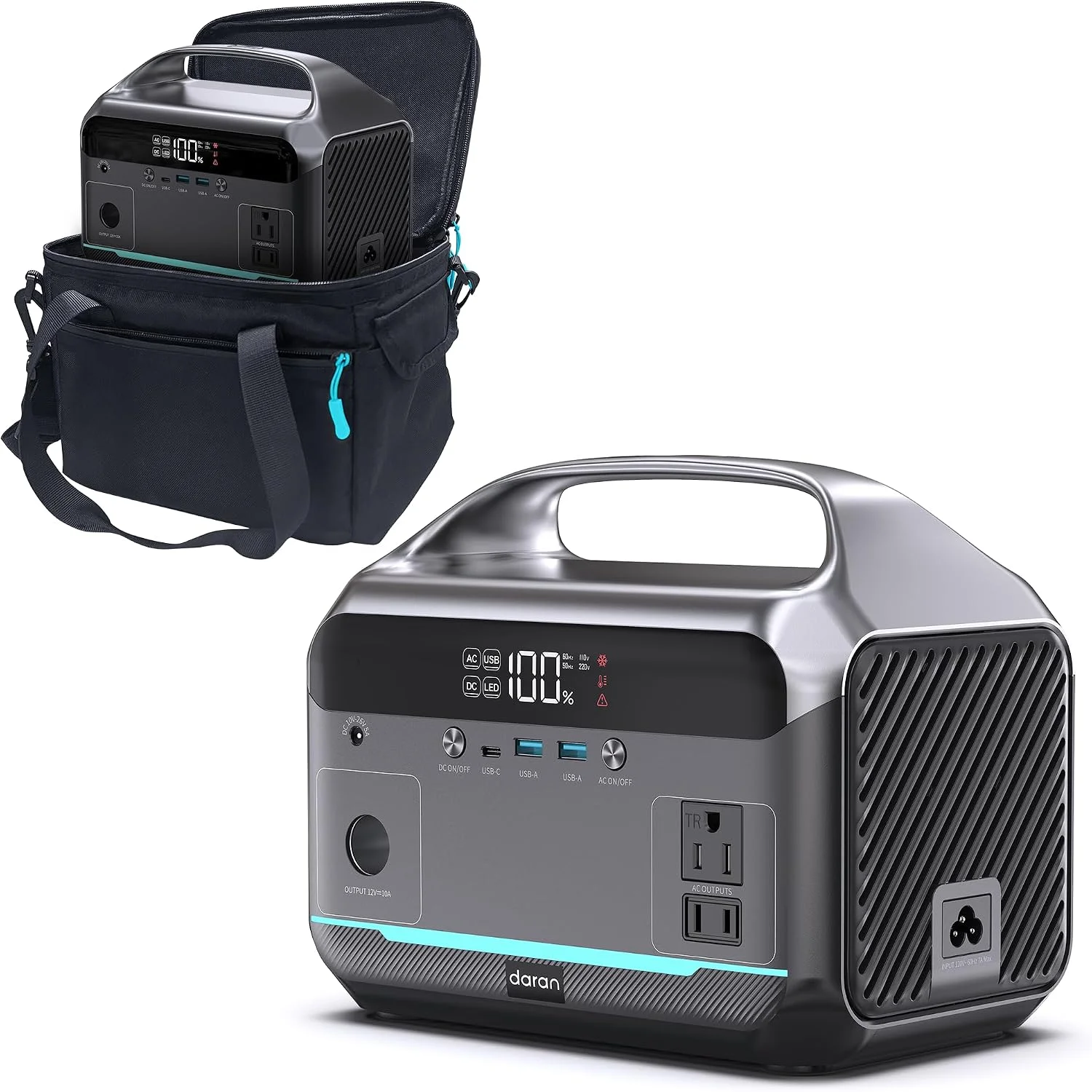 Portable Power Station 89.6Wh LiFePO4 Battery 100W(200W Peak) Solar Power Bank, Portable Charger Small Generator - Image 2