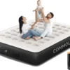 Queen Air Mattress with 2000mAh Battery Powered Pump, 18 Raised Inflatable Mattress, Portable Blow up Mattress