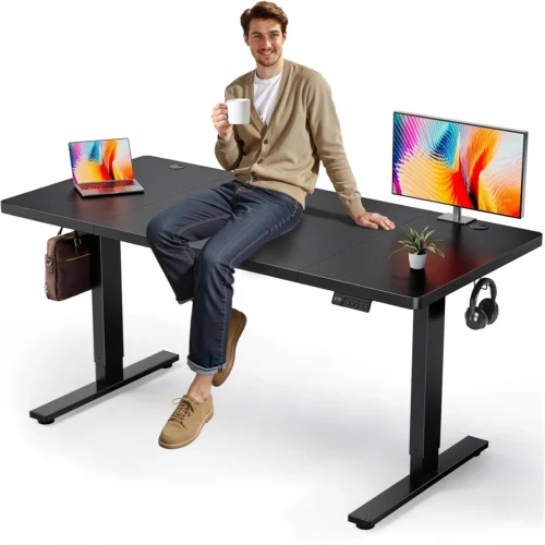 Alternative view of Electric Standing Desk Adjustable, 60x28 Inch Sit Stand Desk with 1 Inch Thick Tabletop