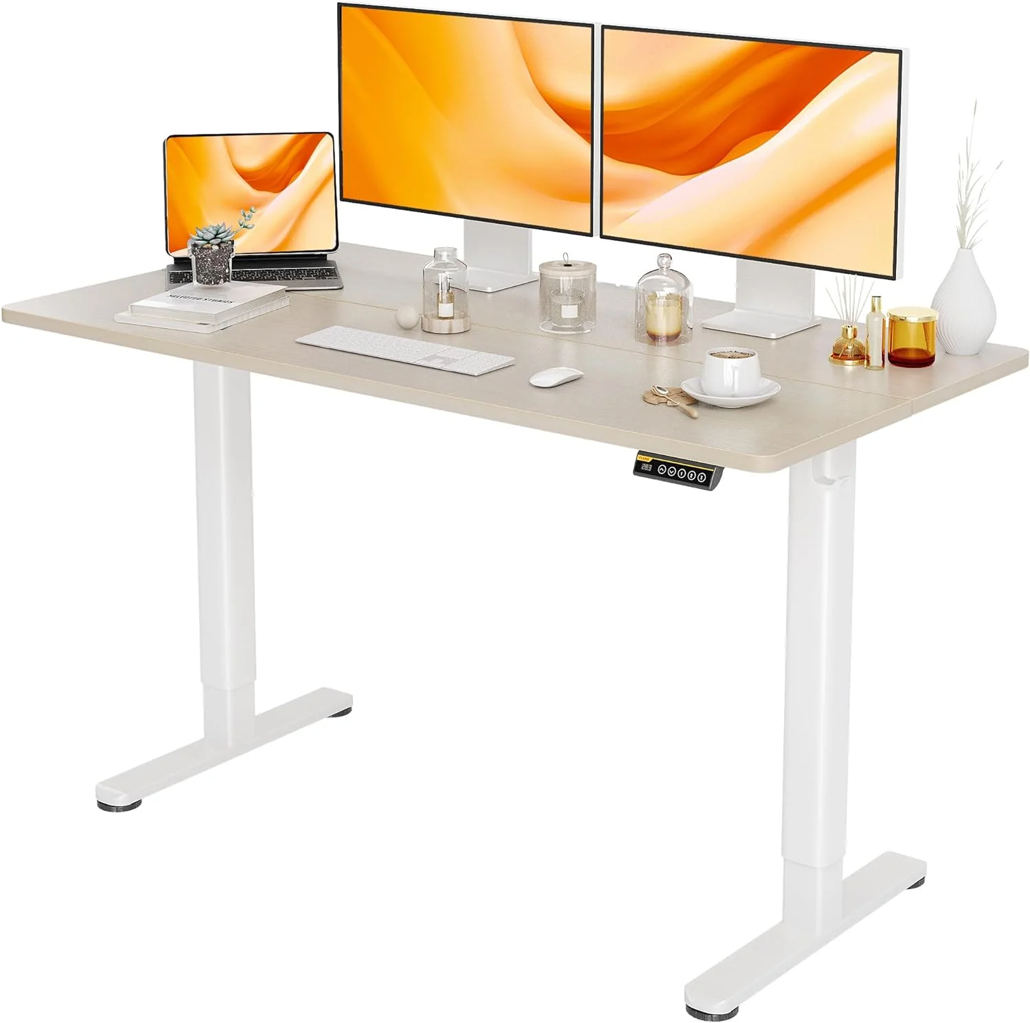 Electric Standing Desk, Adjustable Height Stand up Desk, 24x48 Inches Sit Stand Home Office Desk with Splice - Image 3