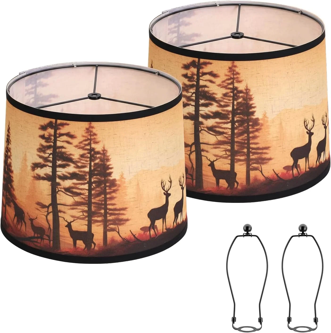 Deer Printed Empire Lamp Shades Set of 2 - Image 7