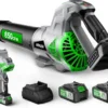 Blower Cordless, Brushless Blower 850 CFM 250 MPH with 2 Batteries - For Yard Cleanup
