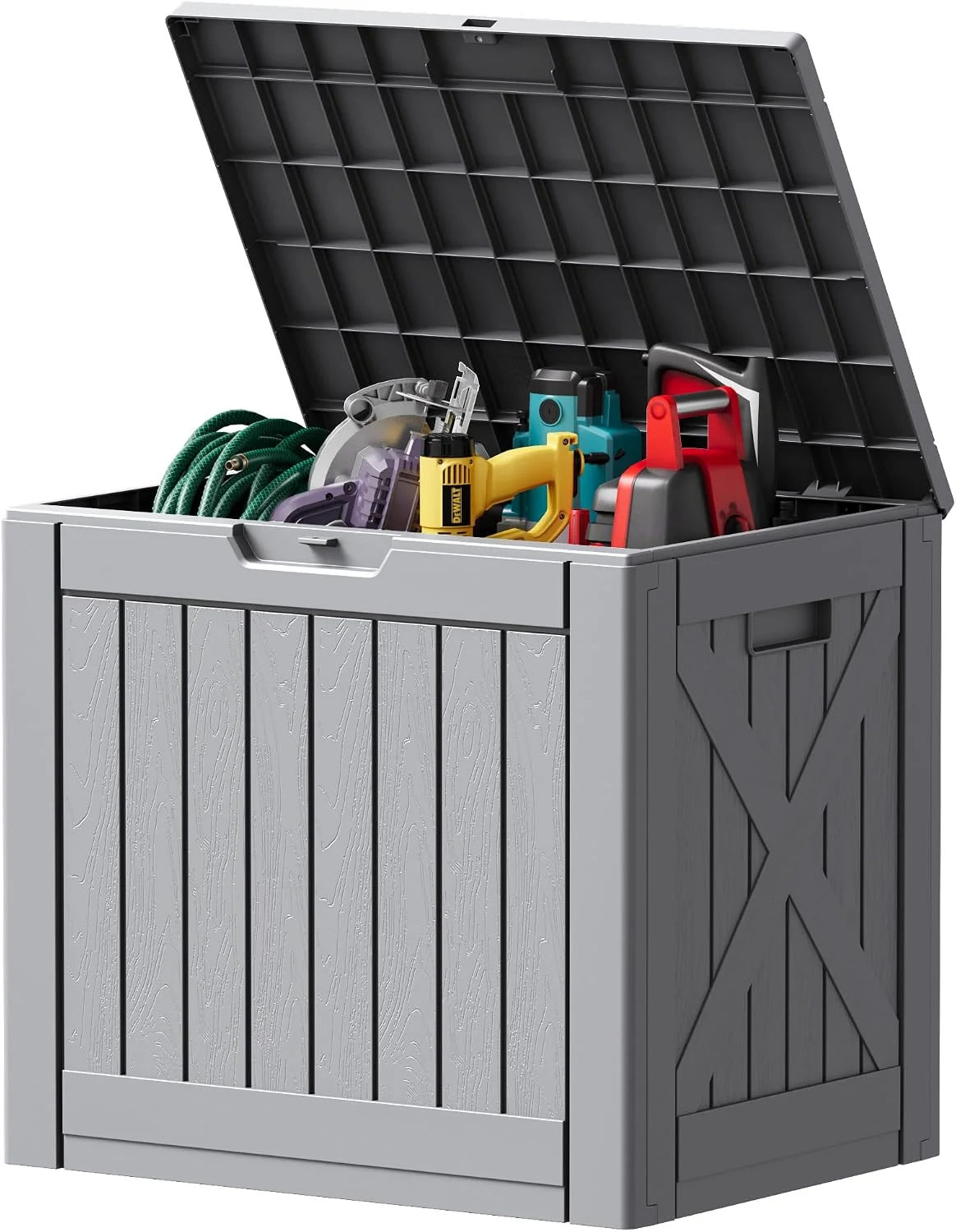 78 Gallon Deck Box, Waterproof Resin Outdoor Storage Box - Image 23