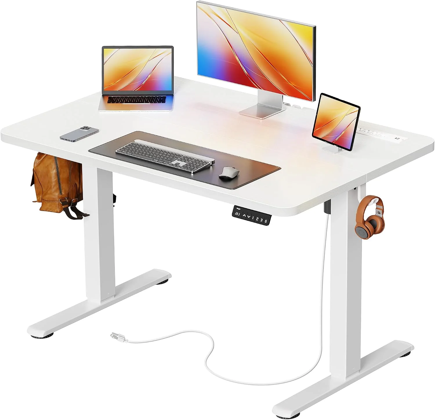 Electric Standing Desk with Power Outlets and USB-C Port, 47 X 24 Inch Height Adjustable Desk - Image 16