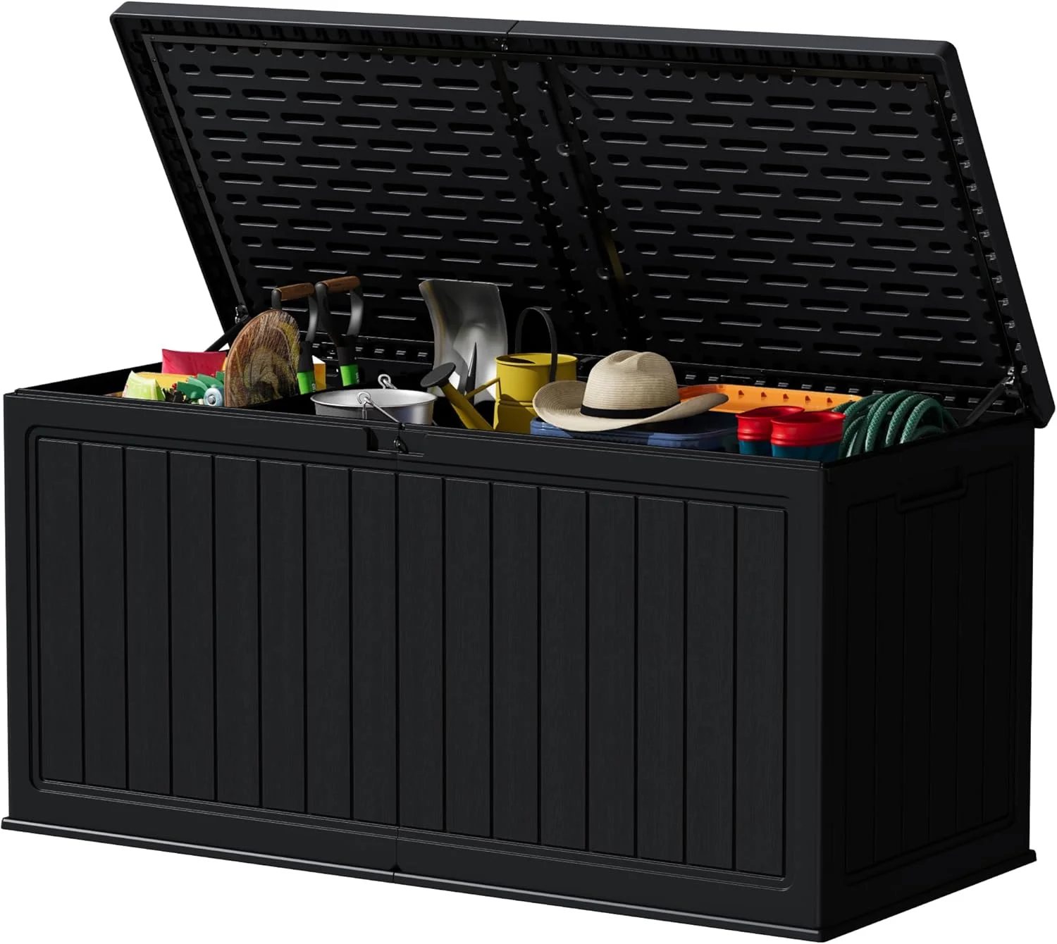 78 Gallon Deck Box, Waterproof Resin Outdoor Storage Box - Image 16
