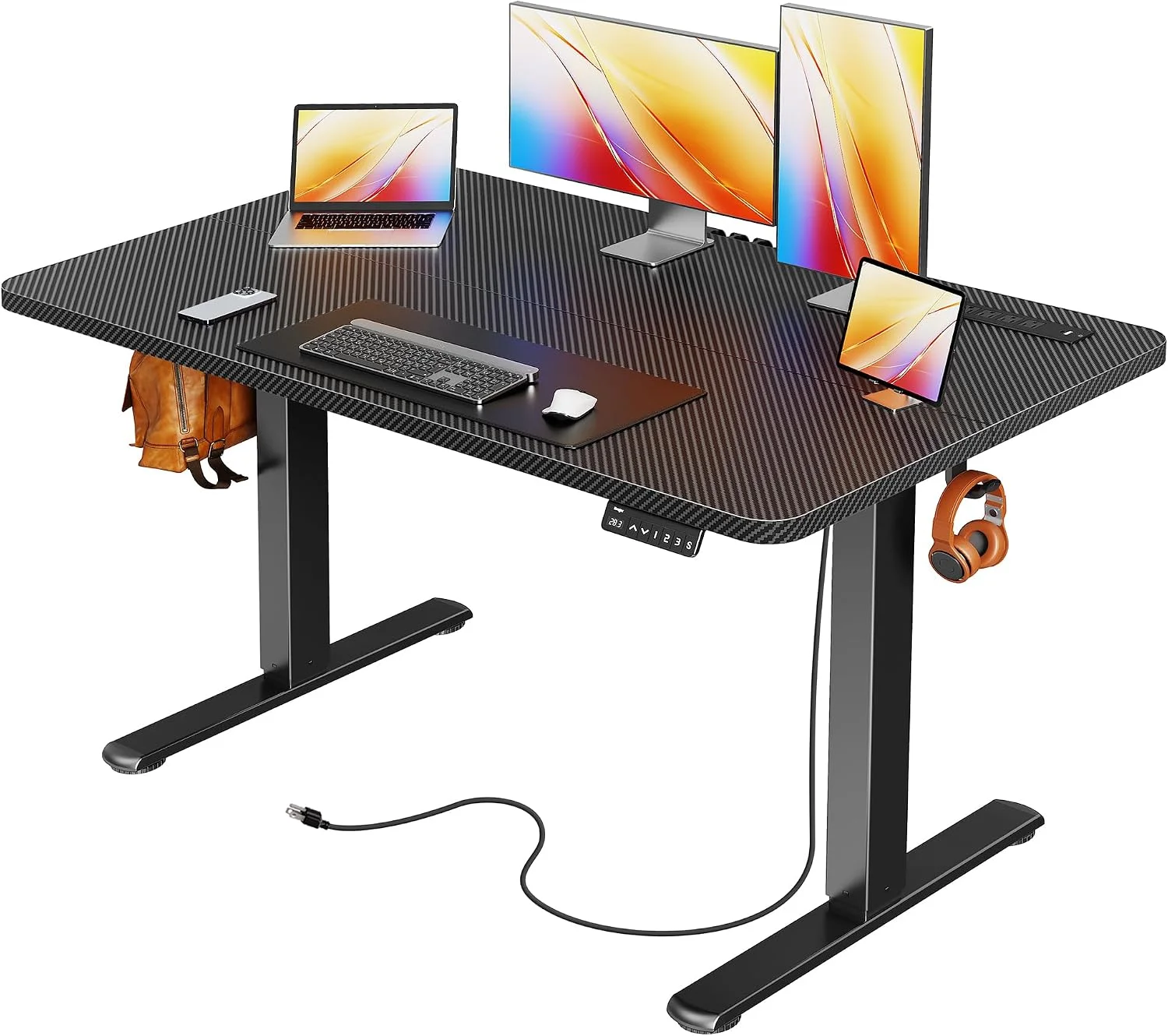 Electric Standing Desk with Power Outlets and USB-C Port, 47 X 24 Inch Height Adjustable Desk - Image 21