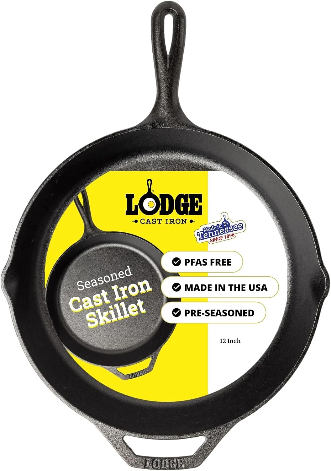 Seasoned Cast Iron Skillet Set 8, 10.25 & 12 Inches - Image 11